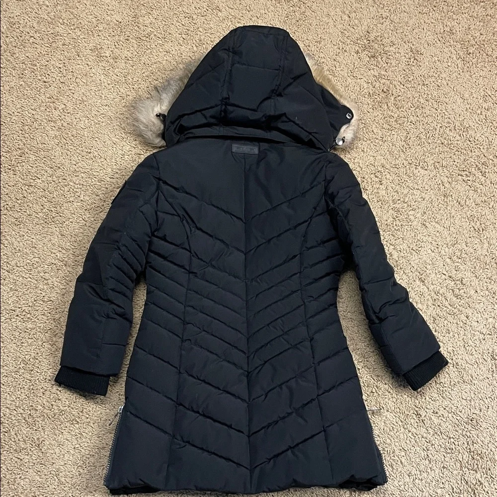 Pajar Canada kids Black Quilted Jacket with Faux Fur Hood
